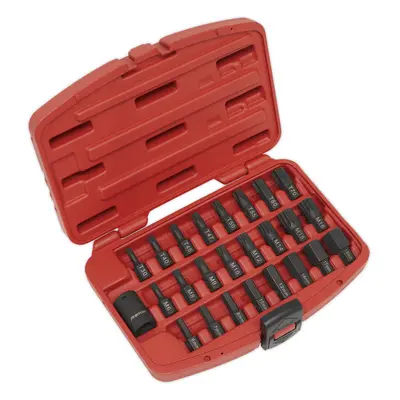 25 Piece Impact Socket Bit Set - 1/2" Square Drive - TRX-Star / Hex / Spline Bit