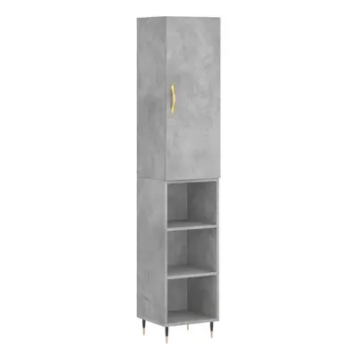 (concrete grey, shelves) vidaXL Highboard Sideboard Tall Storage Cabinet Side Cabinet Engineered