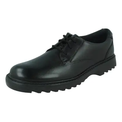 (Black, UK 3.5 Child) Boys Clarks Smart Lace Up School Shoes Asher Jazz - G Fit