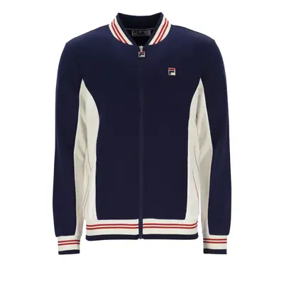 (NAVY/GARDENIA , SMALL) Fila Settanta Retro Baseball Track Top Jacket