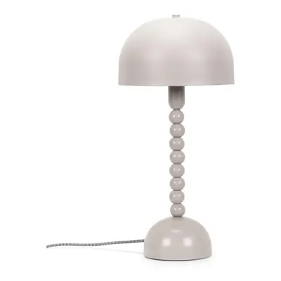 Grey Pebble Abstract Table Lamp with Dome Shade Light + LED Bulb