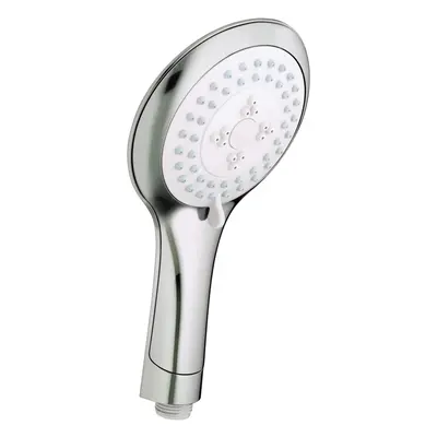 Evo Large mm Diameter Mode Function Chrome Plated Shower Head Handset with Rub Clean Nozzles (EV