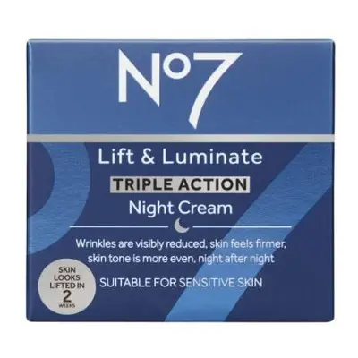 No7 Lift & Luminate TRIPLE ACTION Night Cream 50ml