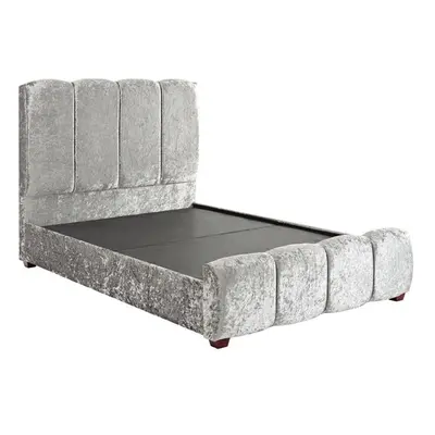 DS Living Chloe Panel Upholstered Bed Frame Bling Pewter