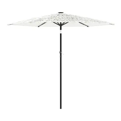 (white, x x cm) vidaXL Garden Parasol with Steel Pole Outdoor Umbrella Balcony Sun Parasol