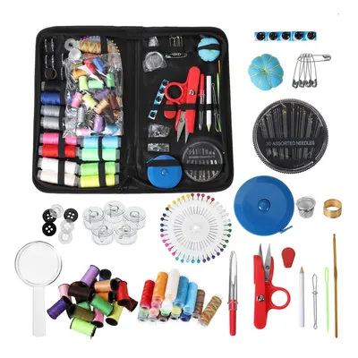 (138pcs) Portable Travel Small Home Sewing Kit Case Needle Thread Scissor