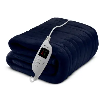 (Navy) CozyMate Fleece Electric Heated Throw