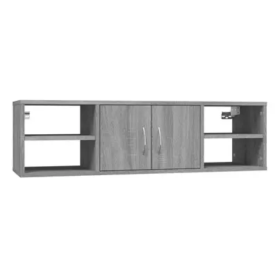 (grey sonoma) vidaXL Wall Shelf Wall-Mounted Shelf Storage Display Rack Engineered Wood