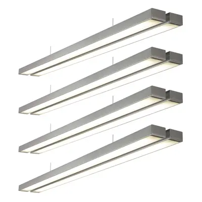 4 PACK Twin Commercial LED Suspension Light - x 156mm - x 26W CCT LED