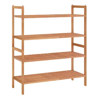 (2 pcs) vidaXL 1/2x Solid Wood Walnut Shoe Rack Wooden Hallway Shoe Storage Holder