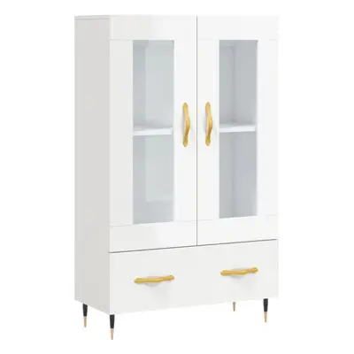 (high gloss white) vidaXL Highboard Sideboard Cupboard Side Cabinet Sonoma Oak Engineered Wood