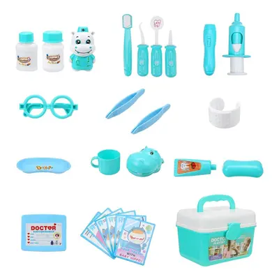 () Simulation Sound And Light Stethoscope Medical Kit Play House Toy Set With Doctor Uniform Ear