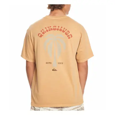 (XL, Mustard) Quiksilver Mens QS Bloom Short Sleeve Crew Neck Cotton T-Shirt Top Tee