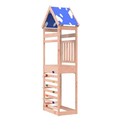 (solid douglas wood) vidaXL Play Tower with Rockwall Playset Climbing Frame Impregnated Wood Pin