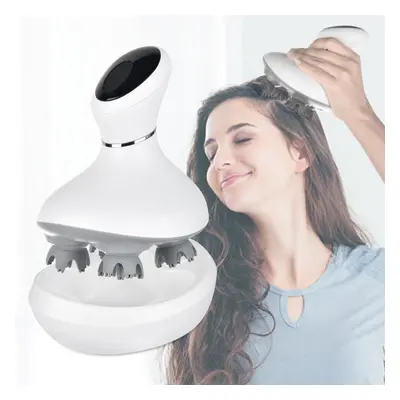 (Type B) 3D Waterproof Electric Head Massager Wireless Vibration Scalp Massage Prevent Hair Loss