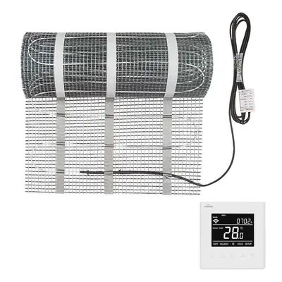 (White WIFI Thermostat, 4m?) Warmehaus Electric Underfloor Heating Mat 150W/m? - 10m?