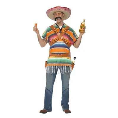 Men's Tequila Shooter Guy Costume - costume tequila shooter mens fancy dress guy mexican poncho 