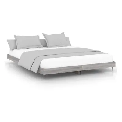 (grey sonoma, x cm) vidaXL Bed Frame Bedroom Platform Bed Frame Bedstead Bed Base Engineered Woo