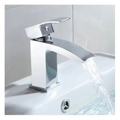 Modern Chrome Bathroom Waterfall Basin Mono Mixer Tap