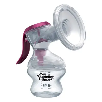 Tommee Tippee Made for Me Manual Breast Milk Pump Ergonomic Handle BPA Transparent