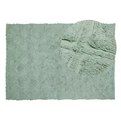 Cotton Area Rug x cm Green HATAY