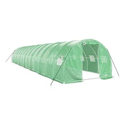 (green, x x m) vidaXL Greenhouse Plant House with Steel Frame Polytunnel Greenhouse White