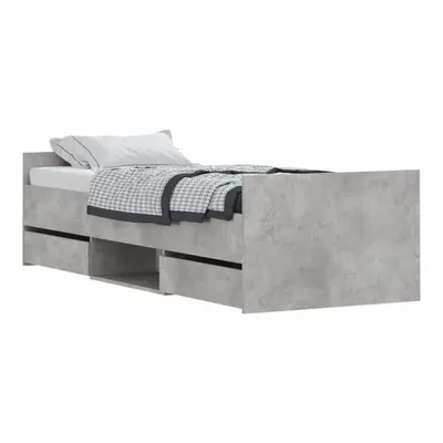 (concrete grey, x cm) vidaXL Bed Frame with Headboard and Footboard Mattress Foundation Concrete