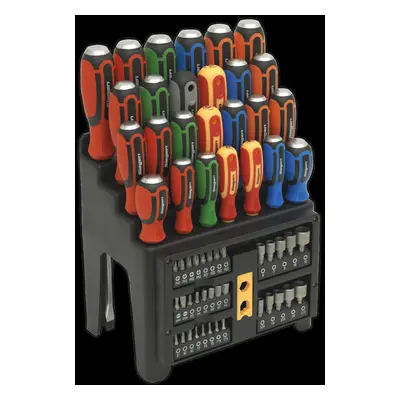 Hammer-Thru Screwdriver, Bit & Nut Driver Set 61pc