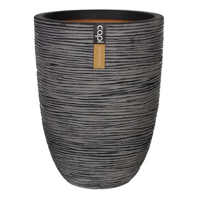 Capi Vase Nature Rib Elegant Low 46x58cm Anthracite Planter Basket Raised Bed