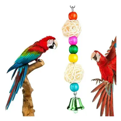 10 Pack Bird Cage Toys for Parrots Reliable & Chewable - Swing Hanging Chewing Bite Bridge Woode