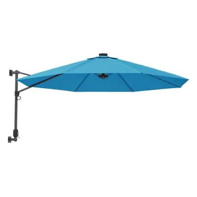 (blue) vidaXL Wall-mounted Parasol Umbrella Garden Sun Shade Sun Shelter Umbrella