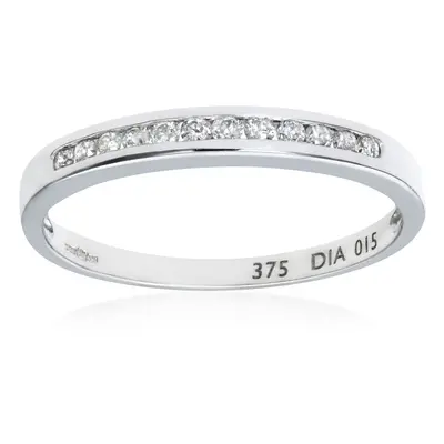 (S) Jewelco London 9ct White Gold Diamond Eternity Ring