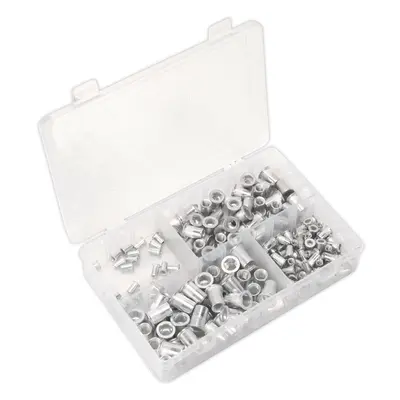 200 PACK Assorted Splined Threaded Insert Rivet Nuts - M4 to M8 Metric Bits