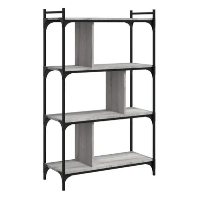 (grey sonoma, x x cm) vidaXL Bookcase Office 6-Tier Book Shelf Rack Storage Cabinet Engineered W