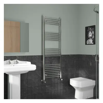 (1400x500mm, Chrome) NRG Straight Central Heating Towel Rail Bathroom Heated Rad Radiators Ladde