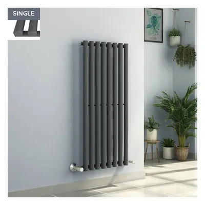 Voss x 545mm Anthracite Single Oval Tube Vertical Bathroom Toilet Home Radiator