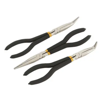 3 Piece 280mm Needle Nose Pliers Set - Straight & Angled Nose - Foam Grip