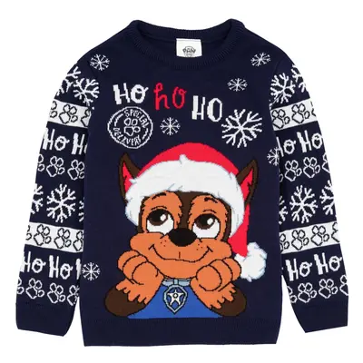 (5-6 Years, Navy) Paw Patrol Childrens/Kids Chase Knitted Christmas Jumper