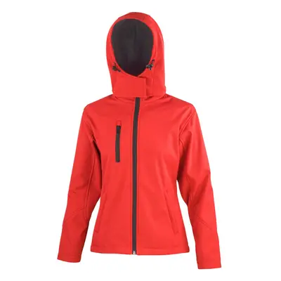 (S, Red/Black) Result Core Womens/Ladies Lite Hooded Softshell Jacket