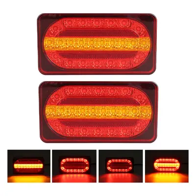 2PCS 12V 24LED Rear Tail Light Turn Signal Running Brake Lamp for Van Trailer Truck