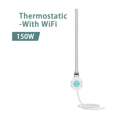 (White, 150W) NRG Smart WiFi Thermostatic Electric Heating Element for Heated Towel Rail Radiato