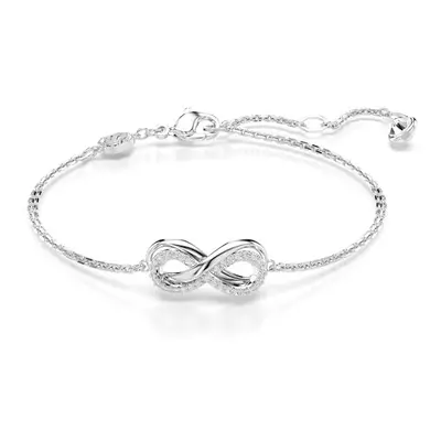 Swarovski Hyperbola bracelet, Infinity, White, Rhodium plated