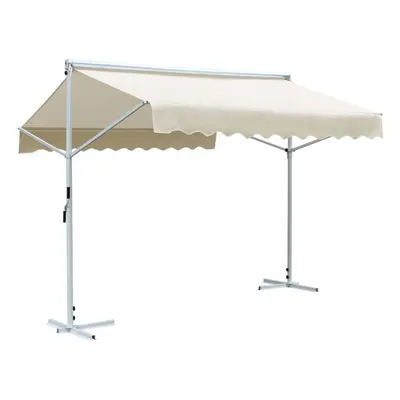 vidaXL Free Standing Awning 3x3m Cream Outdoor Patio Canopy Sun Shade Shelter