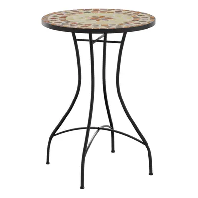 (terracotta and white, x cm) vidaXL Mosaic Bistro Tables Outdoor Table Garden Balcony Dining Tab