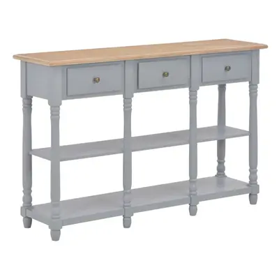 vidaXL Console Table Grey 120cm MDF Sideboard Side Cabinet Telephone Stand