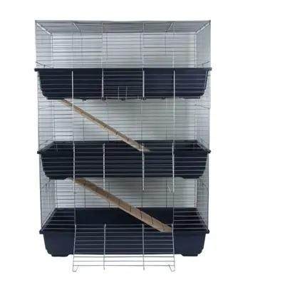 @Pet 3-Layer Rabbit Cage Blue 80x44x120 cm