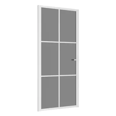 (White and dark transparent, x 201.5 cm (W x H)) vidaXL Interior Door ESG Glass and Aluminium Be