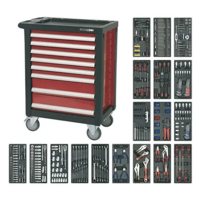 8 Drawer Rollcab with Piece Tool Kit - Ball Bearing Slides - Cylinder Lock