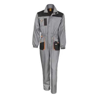 (4XL, Grey / Black / Orange) Result Unisex Work-Guard Lite Workwear Coverall (Breathable And Win