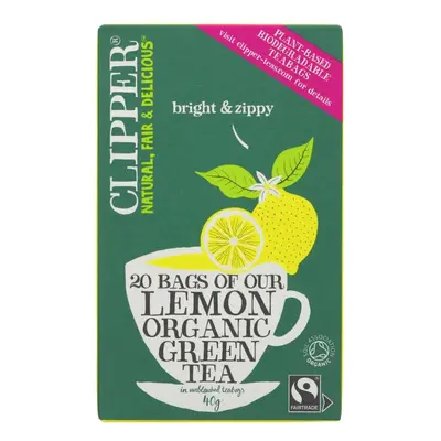 Clipper Green Tea with Lemon Organic bags ( pack of )